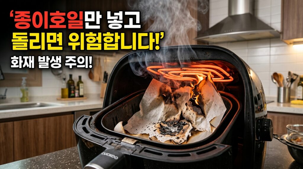 에어프라이어 종이호일 안전할까? 매일 사용하는 사람이라면 꼭 알아야 할 사실 3 에어프리이어 화재 위험