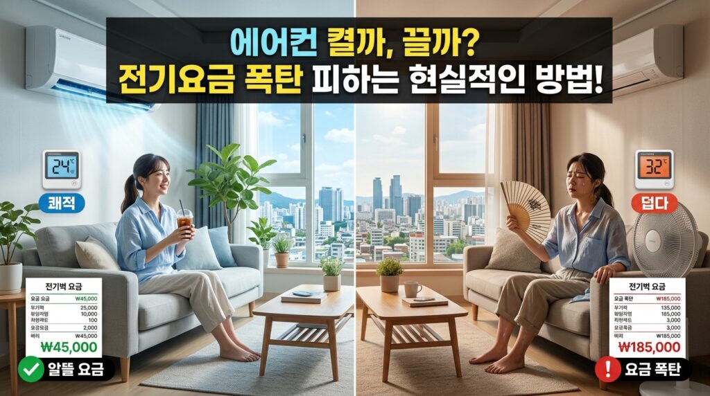 에어컨은 계속 켜야 전기세가 적게 나올까? 껐다 켰다의 진실 2 Apartment living room AC ON 202606060152