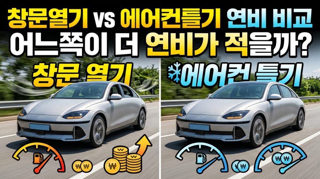 창문 열기 vs 에어컨 사용, 연비는 누가 더 좋을까? 직접 알아봤습니다 2 창문열기 vs 에어컨 틀기 연비 비교 썸네일 이미지