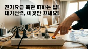 멀티탭 전원 차단, 정말 전기세가 줄어들까? 2 Hand turning off power switch 202606030139