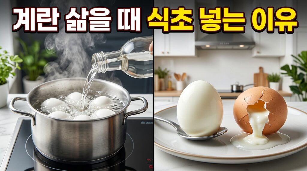 계란 삶을 때 식초 넣는 이유