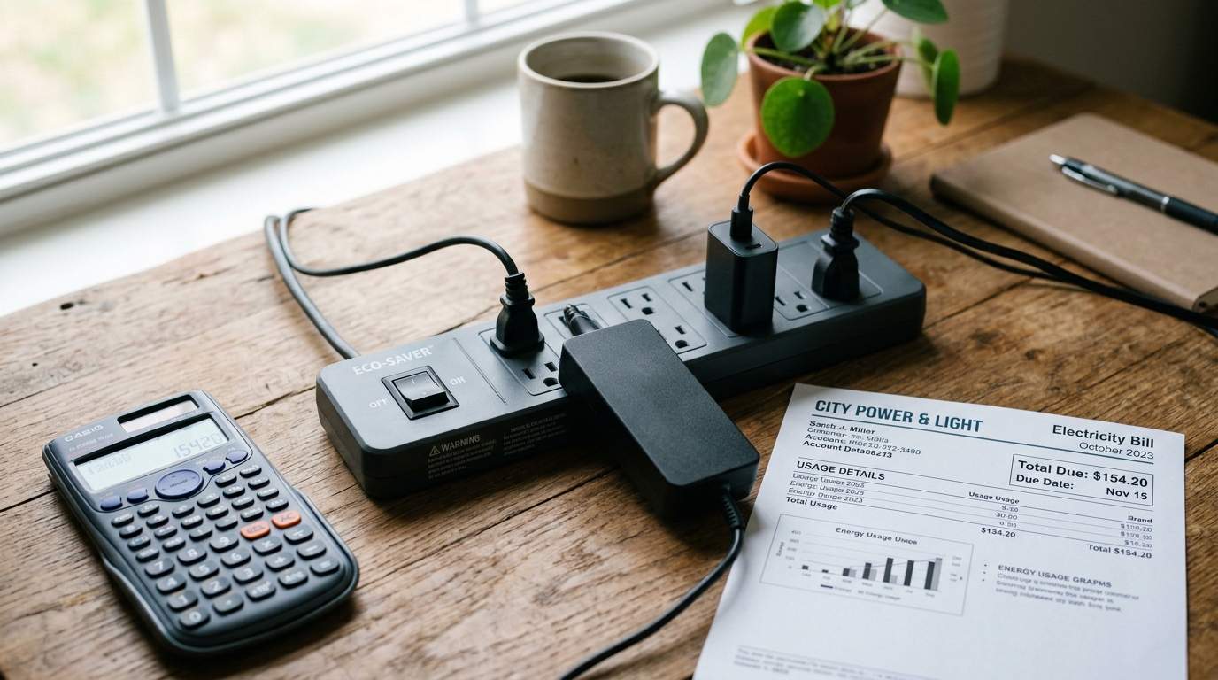 Power strip with bill calculator 202606030141