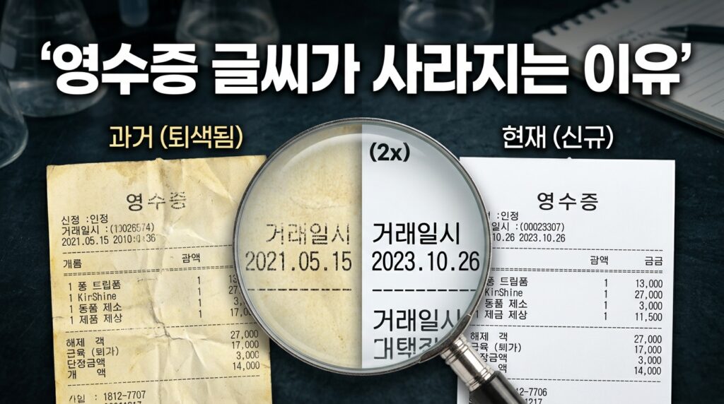 영수증은 왜 시간이 지나면 글자가 사라질까? 2 영수증 글자가 시간이 지나면 사라지는 이유 썸네일 이미지