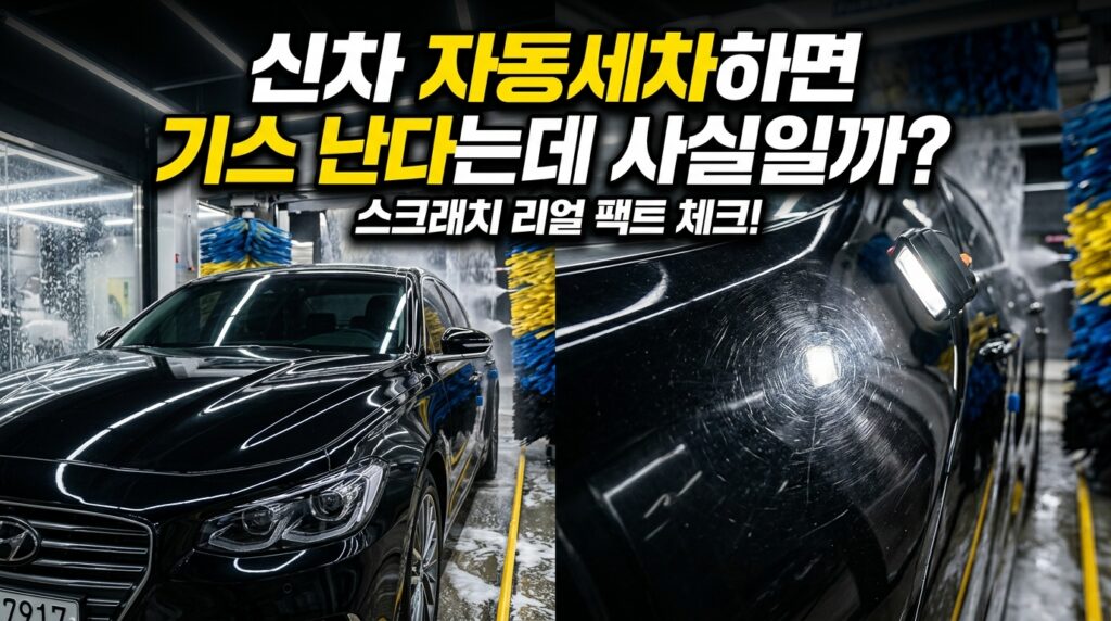 신차 자동세차하면 도장에 나쁠까? 손세차와 비교해본 진실 2 신차 자동세차하면 도장에 나쁠까?