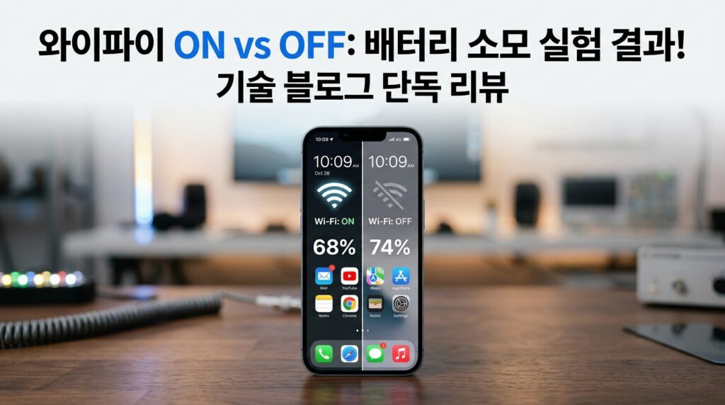 와이파이를 계속 켜두면 배터리가 빨리 닳을까? 직접 알아봤습니다 2 Smartphone Wi Fi battery comparison 202606060054