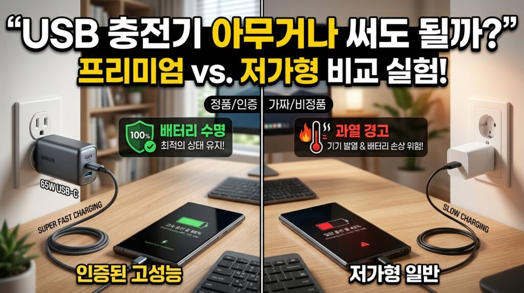 USB충전케이블은 아무거나 사용해도 괜찮을까?