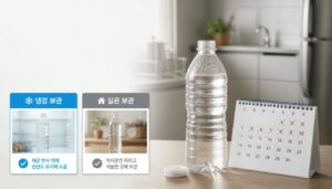 생수 개봉 후 며칠까지 마셔도 될까? 생각보다 중요한 보관법 2 gpt image 2 Opened bottled water on a kitchen table calendar showing passing days comparison 0