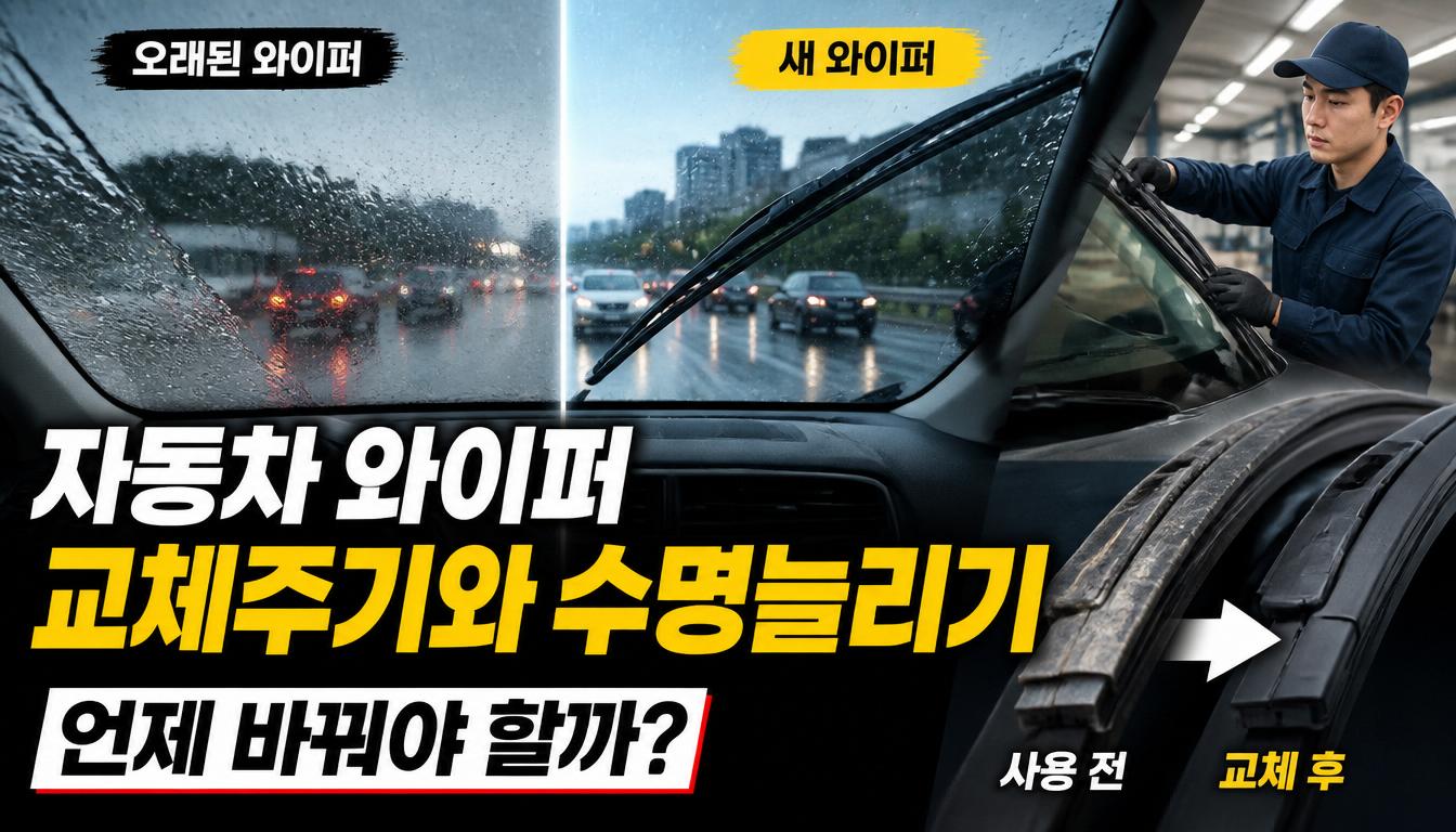 자동차 와이퍼 교체 주기와 수명 늘리기 언제 바꿔야 할까