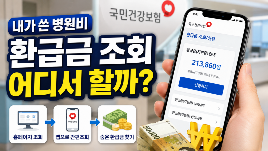 내가 쓴 병원비 환급금 조회는 어디서 할까? 건강보험 환급금 확인 방법 총정리 2 내가쓴 병원비 환급받는 방법